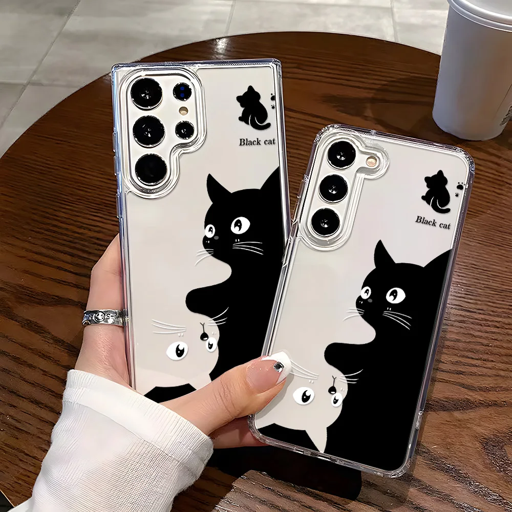 Cat-Themed Soft TPU Phone Case Cover