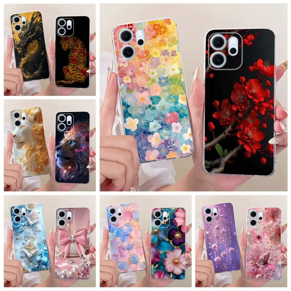 Colorful Flowers Painted Soft Slim Phone Case Cover