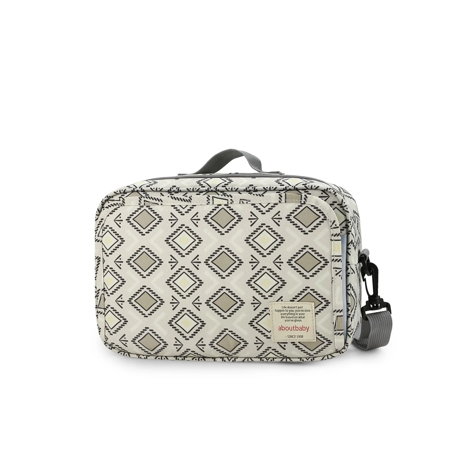 Fashionable Waterproof Wet/Dry Maternity Diaper Bag with Double Handles
