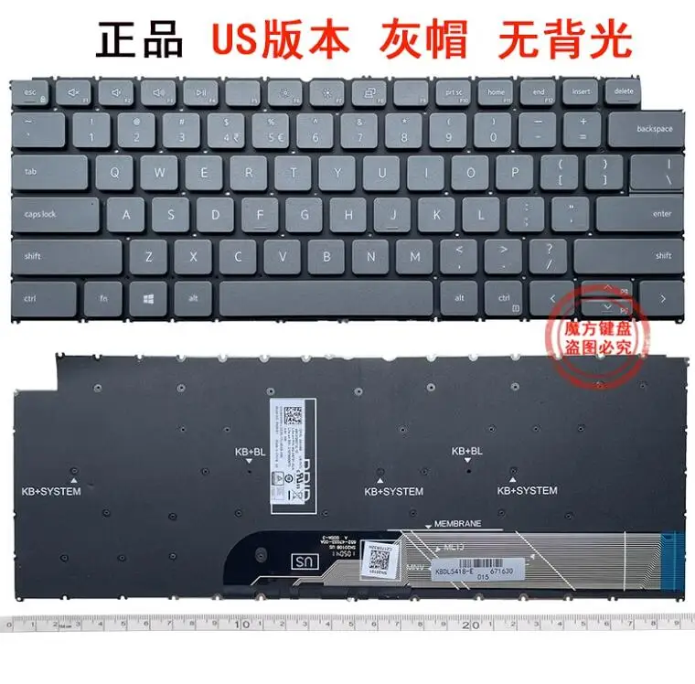 Tastiera Non Retroilluminata Usa Per Dell Vostro 5310 5320 5410 5415 P143G Latitude 3320 3420 3330 Grigio