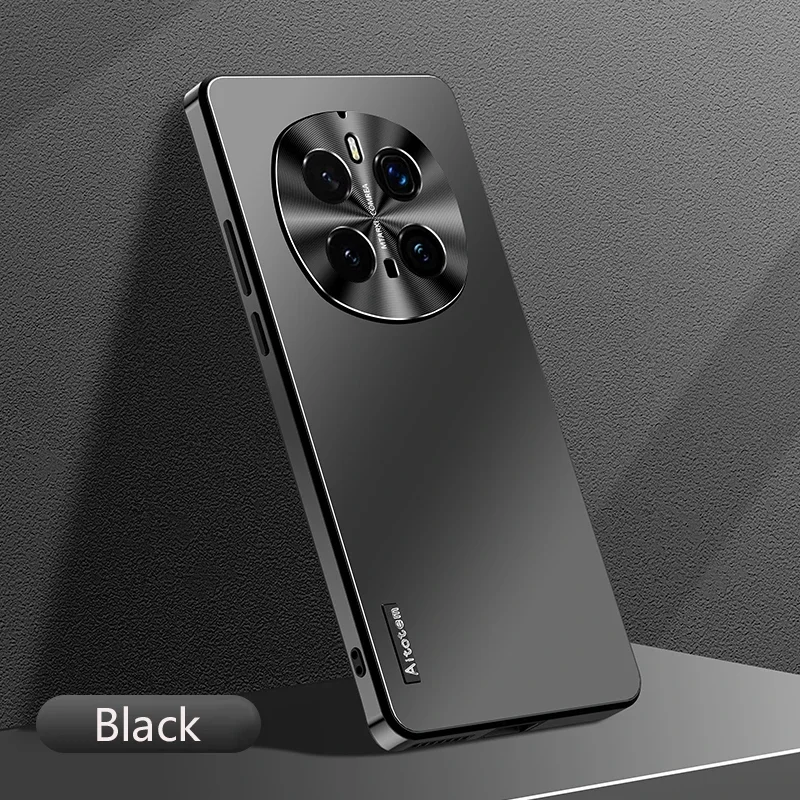 Matte Black Shockproof Anti-Drop Phone Case with Metal Camera Protection