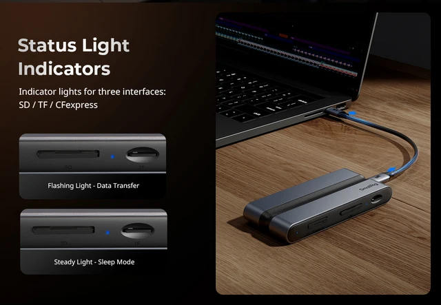 CFexpress 9 in 1 Photography Docking Station A / B for SD / TF / CFexpress / USB