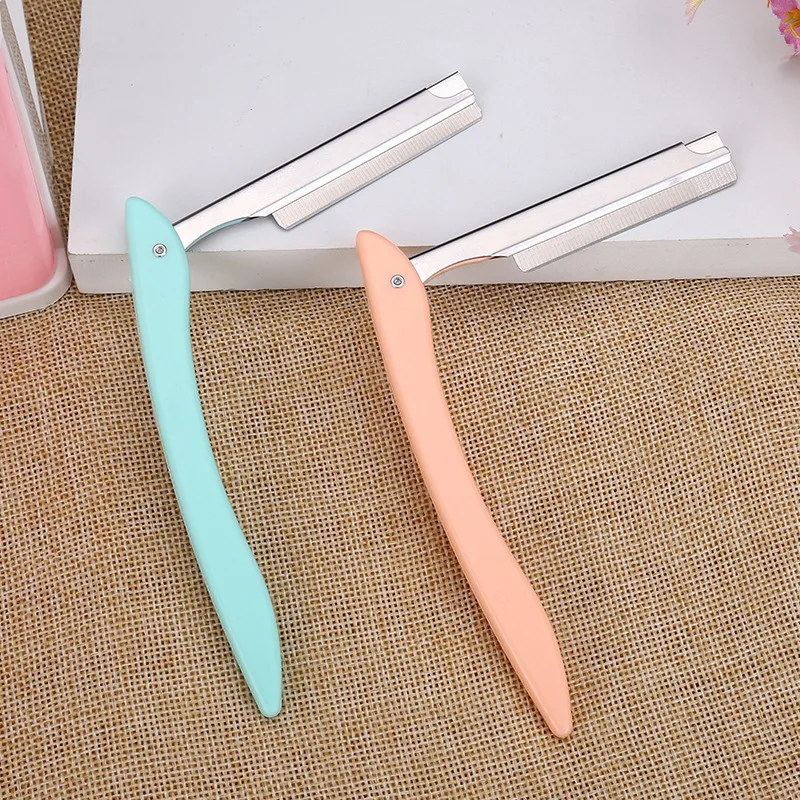 Eyebrow Trimmer 10 Razors Eye Brow Shaper Portable Shaver Face Razor Blade Facial Hair Remover Makeup Tools Women