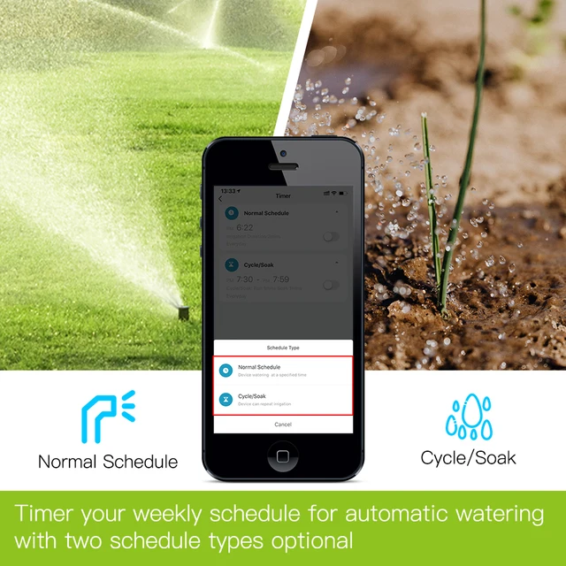MOES Smart Tuya Bluetooth Garden Water Timers Rain Delay Programmable Automatic Irrigation Timer with Hub Required 2