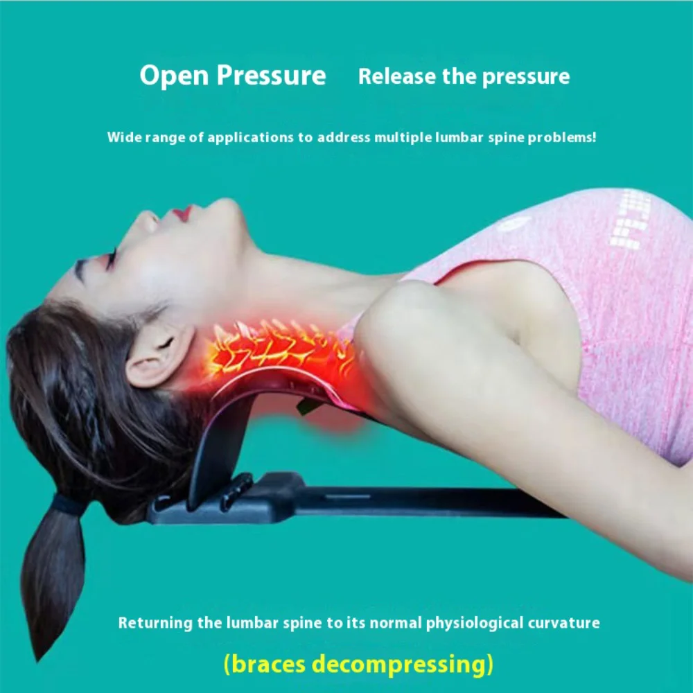 Cervical Spine Corrector Lumbar Back Stretcher Home Neck Support Traction Device Top Waist and Back Opening Waist Fitness