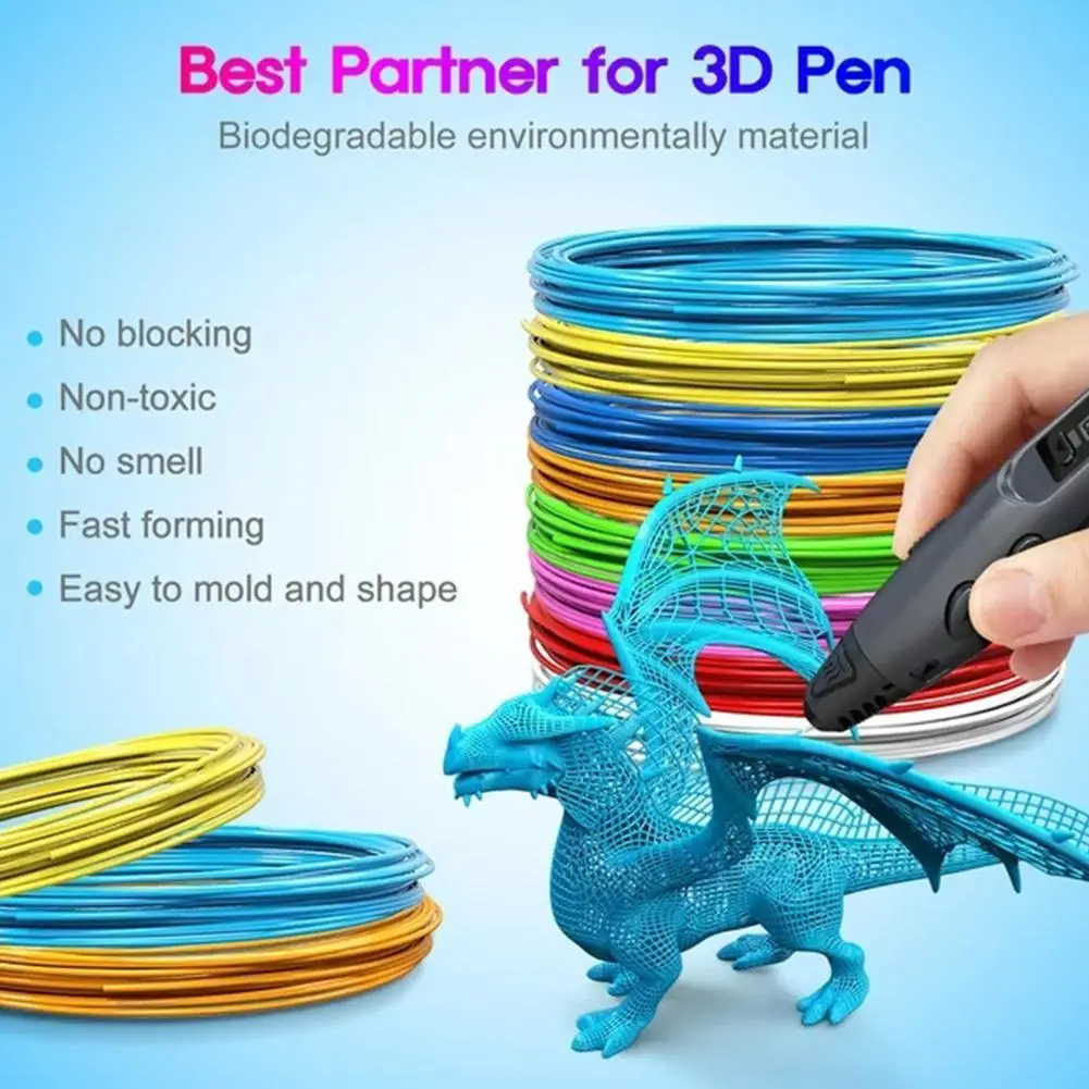 20colors 1.75mm 3D Printer Filament PLA Filament For 3D Pens Eco-friendly Materials  3 Meters/color