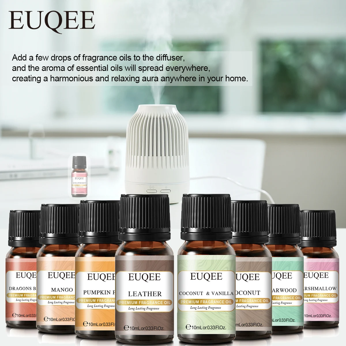 Euqee 10ml holziges Frucht duftöl für Luftbe feuchter DIY Parfüm Seife ...