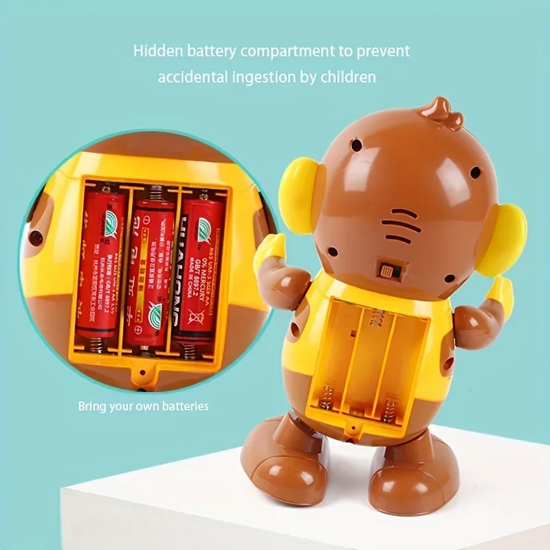 Baby Interactive Dancing Monkey Toy Music Lighted Cartoon Robot for Children Swinging Walking Toys Christmas Gift for Toddlers 6
