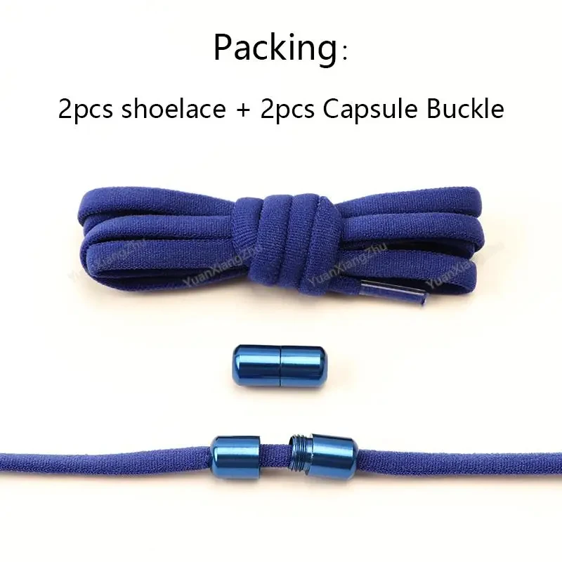 No Tie Shoelaces Semicircle Elastic Shoe Laces For Kids and Adult Sneakers Shoelace Quick Lazy Metal Lock Laces Shoe Strings