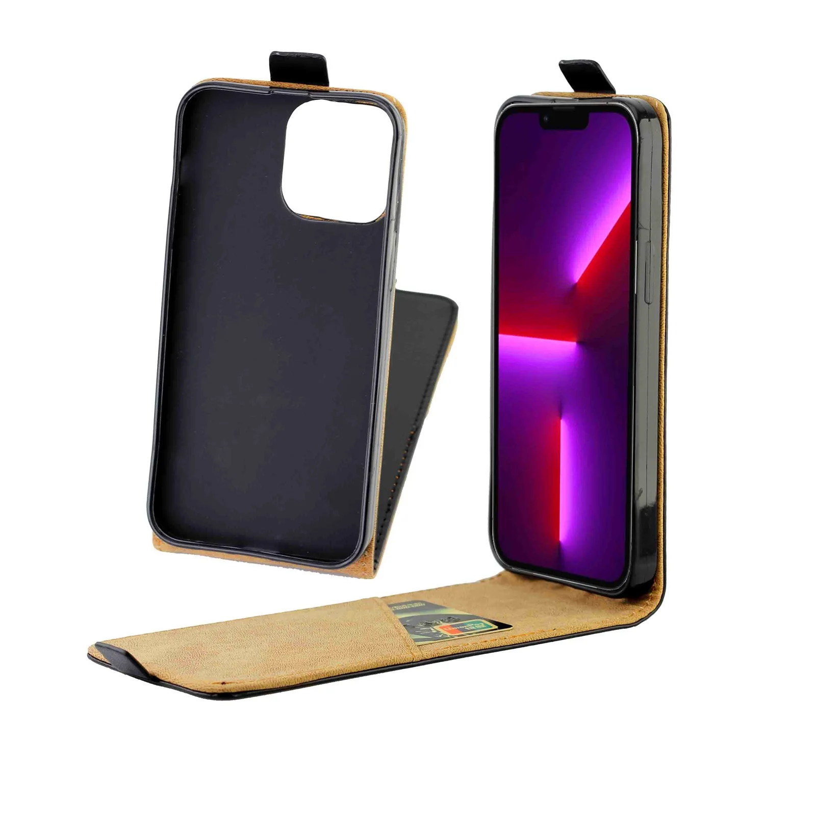 Elegant Business Style Vertical Flip TPU Leather Case with Card Slot Cover