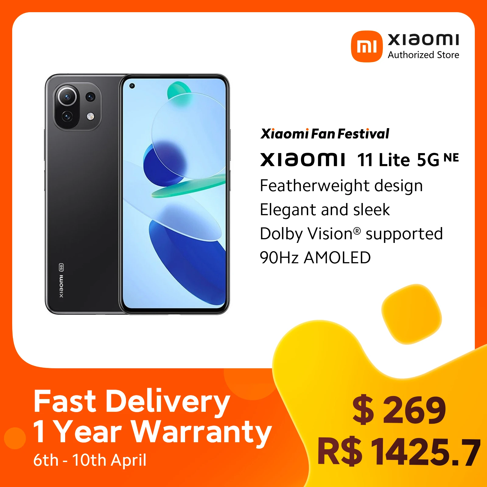 Global Version Xiaomi 11 Lite 5G NE 6GB/8GB 128GB/256GB NFC Smartphone Snapdragon 778G Octa Core 64MP Rear Camera 4250mAh top rated android cell phones