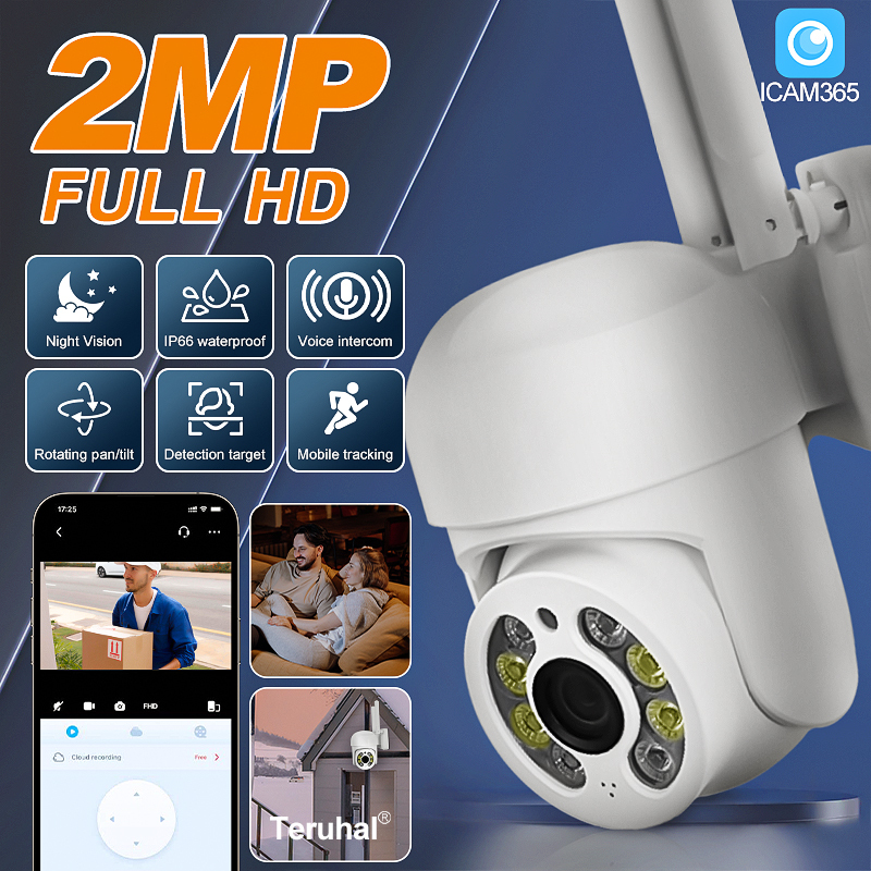 2MP HD Wireless Camera Indoor Surveillance IP Camera for Home Night Vision Outdoor WiFi Security Camera CCTV Camera Baby Monitor