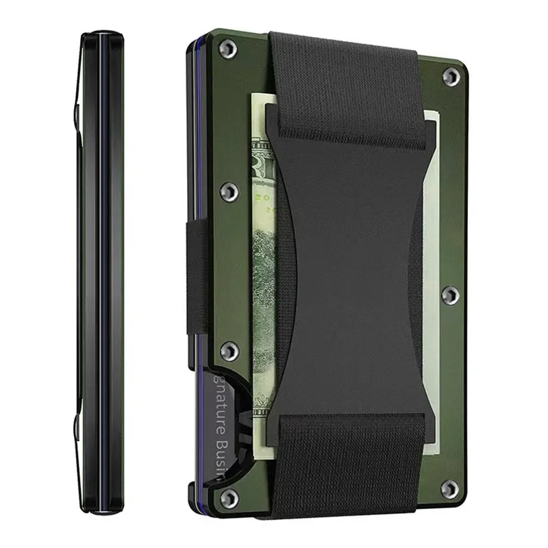 New Metal Card Pack Carbon Fiber Wallet for Men Fashion Wallet RFID Anti-theft Brush Blocking Technology carbon fiber wallet