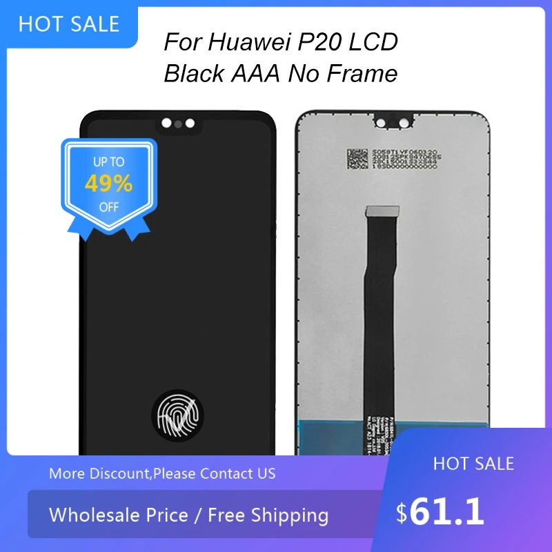 

3 шт., оптовая продажа, ЖК-дисплей для Huawei P20, дисплей, сенсорный экран, дигитайзер, телефон, детская сборка, бесплатная доставка