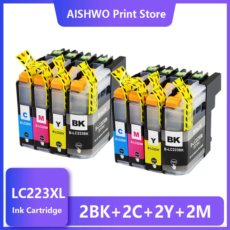 

8PK For Brother LC223 223XL Compatible Ink Cartridges For Brother MFC-J480DW DCP-J562DW MFC-J5320DW MFC-J4420DW Printer