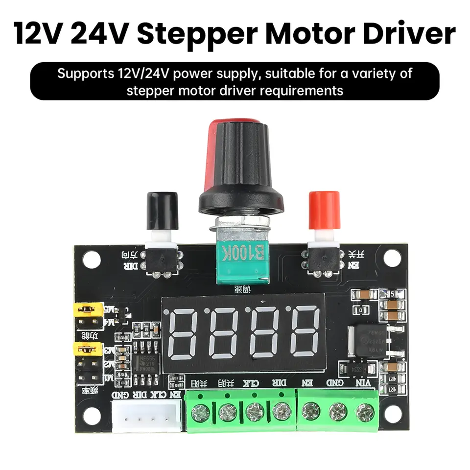 12V 24V Stepper Motor Driver PWM Pulse Signal Generator Forward/Reverse Controller Speed Control Module image 1