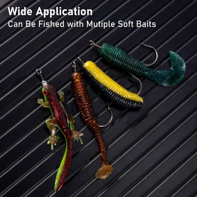 5/10pcs Fishing Weighted Worm Hooks Swimbait Bass Worm Hook for Soft Plastics Lures Jig Head Hooks Freshwater Saltwater 4g 5g 8g 4