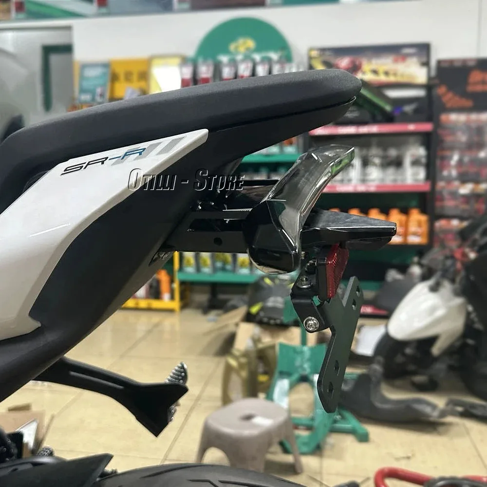 CFMOTO 675SR-R 675SRR 675 SR-R 오토바이 액세서리 후면 라이센스 플레이트 홀더 브래킷 테일 깔끔한 펜더 제거기 금속