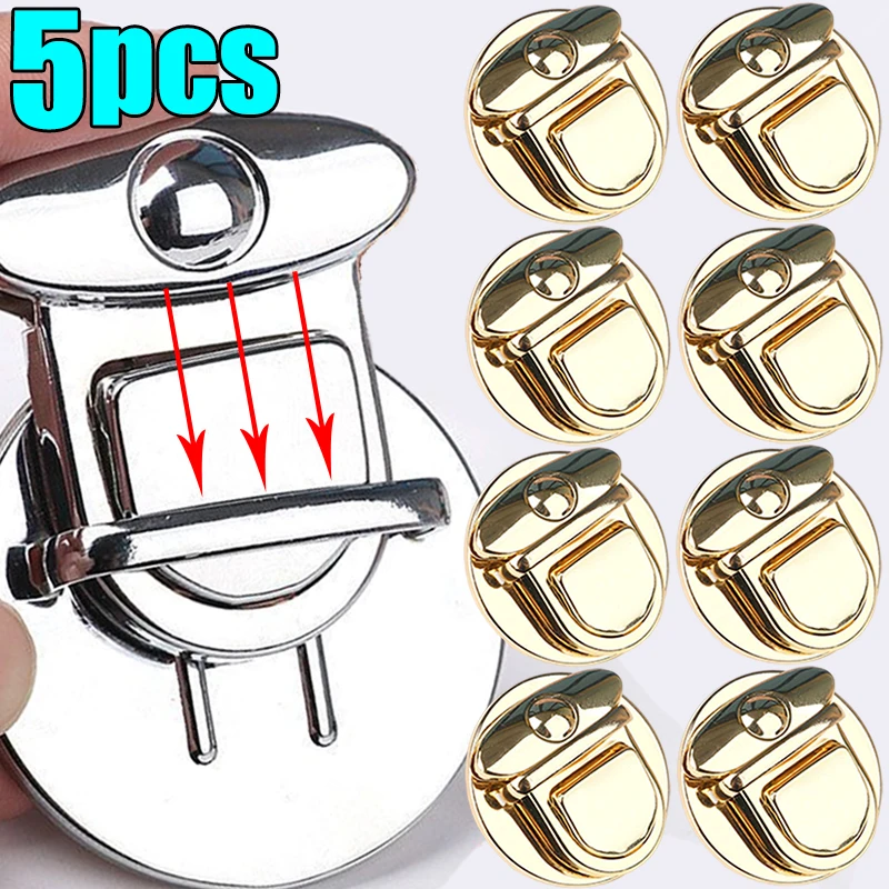 1/5pcs Bag Lock Clasp Catch Purse Thumb Locks Purse Buckles Fasteners Wallet Buckle Hand Bags Totes Metal Clasp for DIY Craft