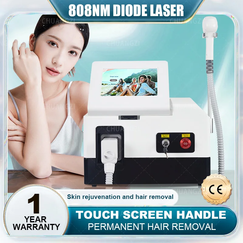 

2024 TUV CE Certified 2000W Power 3 Wavelength Ice Platinum Hair Removal 755 808 1064nm diode hair removal machine