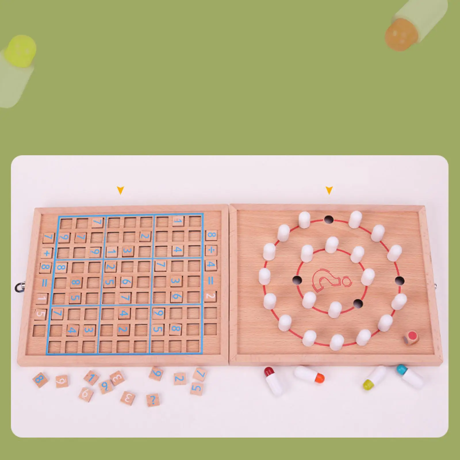 Wooden Sudoku Board Game Set,Brain Teaser Toy,Family Game,Birthday Gift Number Thinking Game Sudoku Game Board for Children