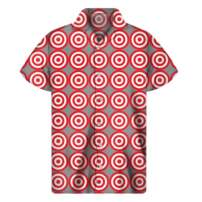 thumbnail image 1 of Camisas hawaianas con estampado 3D de tiro al blanco divertidas para hombre, camisas playeras de manga corta a la moda de verano para hombre, blusas con solapa, 1 of 4
