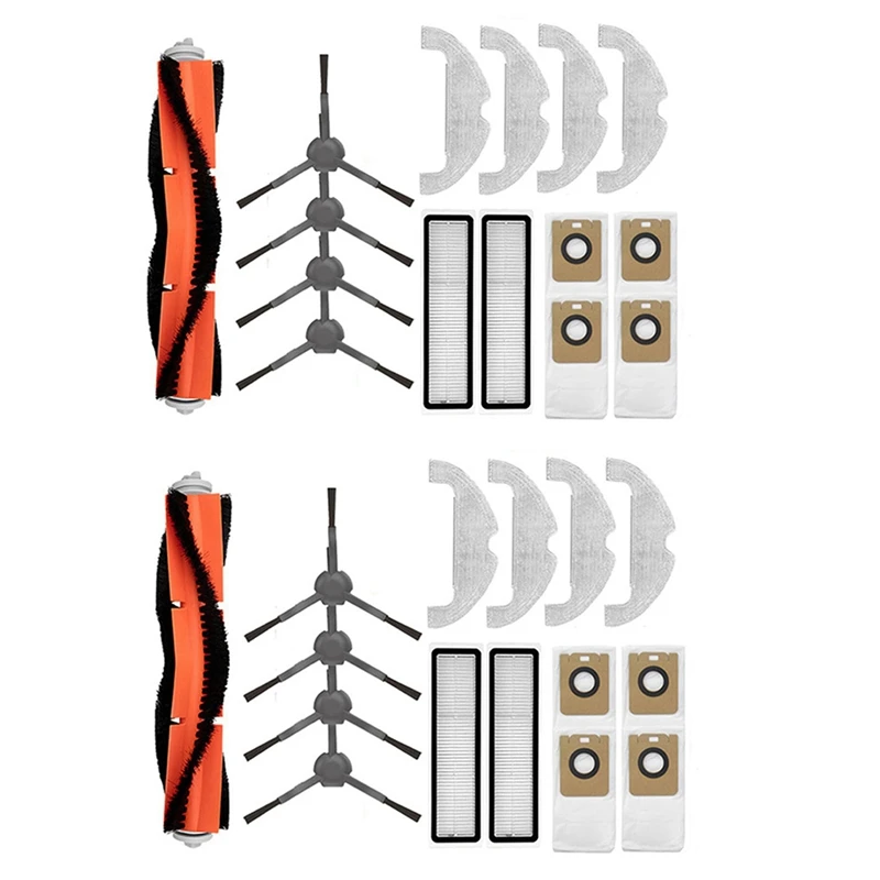 

Запасные части для робота-пылесоса Xiaomi Dreame Bot D10 Plus RLS3D, основная и боковая щетки, Hepa фильтр, Швабра, мешок для пыли, 30X