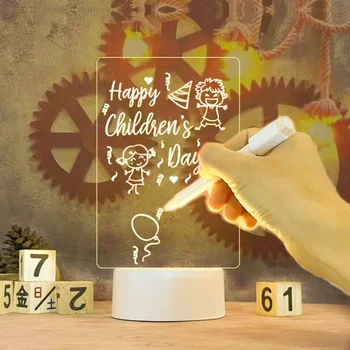 노트 보드 크리에이티브 Led 야간 조명, USB 메시지 보드, 어린이를 위한 펜 선물, 여자 친구 야간 램프