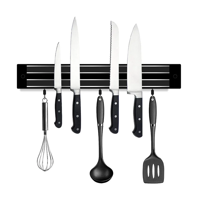 

Настенный держатель для ножей, стеллаж для хранения блоков, держатель для кухонных ножей, декоративный магнитный держатель для ножей, магнитный инструмент