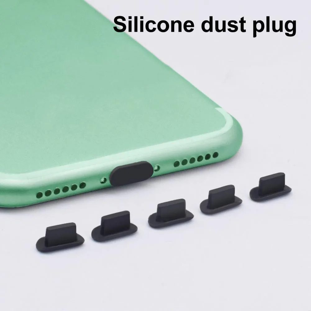 Dust Plug Silicone Port Stopper For Iphone 14 13 12 Ios Charging Port Plug Detachable Anti Dustproof Cover Protector Plugs Cap