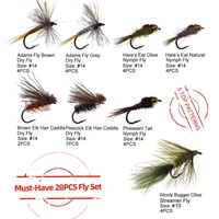 Waterproof Box Adams Dry Fly 28pcs Flies Kit 2