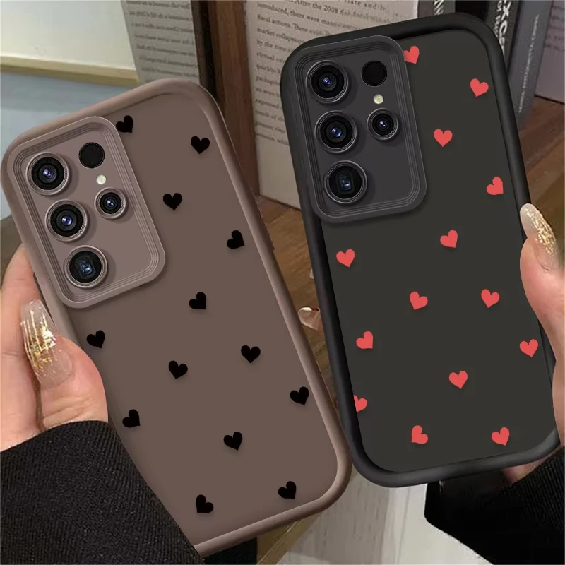 Black Small Love Heart Design Phone Case Cover