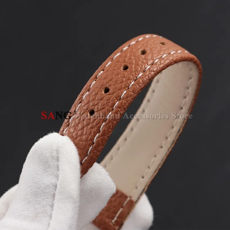 Sleek Vintage Cowhide Leather Watch Band - Ultra-Thin Strap for Sport and Smart Watches