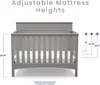 Fancy 4-in-1 Convertible Baby Crib - Greenguard Gold Certified, Grey 5