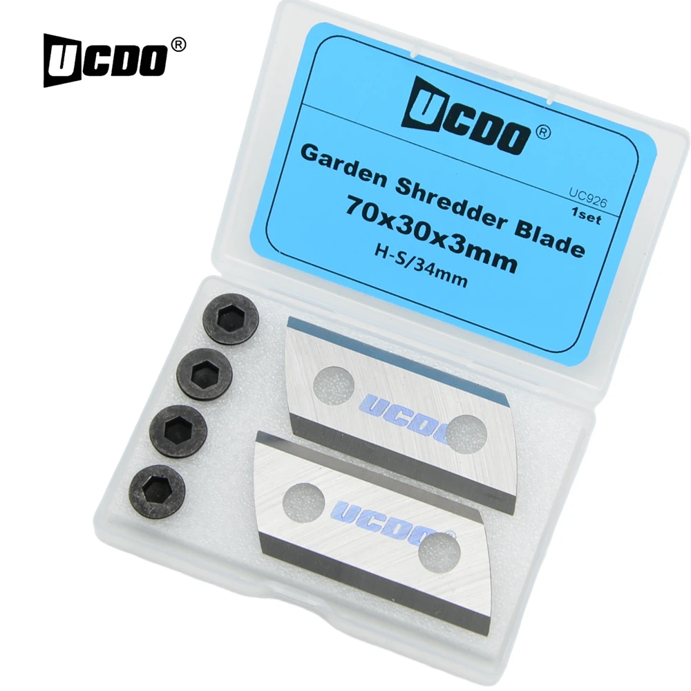 Ucdo Garden Shredder Blade Set Knife Cippatrice Di Ricambio Con Viti Per Einhell Br-Mh 2440 Gc-Ks 2540 Gh-Ks 2440 Hmh-E