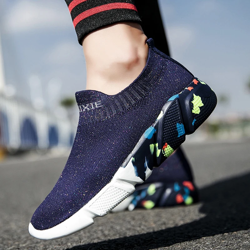 

Men Casual Shoes Spring Air Mesh Fabric Cloth Patchwork Men Loafers Canvas Shoe Mixed Colors Cool Walk Shoes Big Size