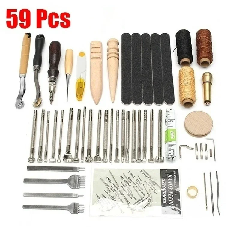 Professional DIY Leather Craft Hand Tool Set 28pcs/48pcs/59pcs