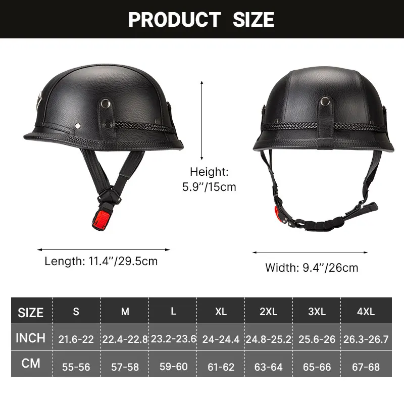 Classic Motorcycle Helmet German Vintage Moto Helmet Retro Casco