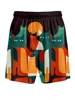 Colorful Geometric Pattern Print Men's Beach Shorts Quick Dry  Breathable Swimming Shorts Casual Trendy Men Sport Short Pants 6