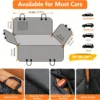 Dog Seat Cover Car Seat Cover for Pets 100%Waterproof Pet Seat Cover Hammock 600D Heavy Duty Scratch Proof Nonslip Durable Soft 2