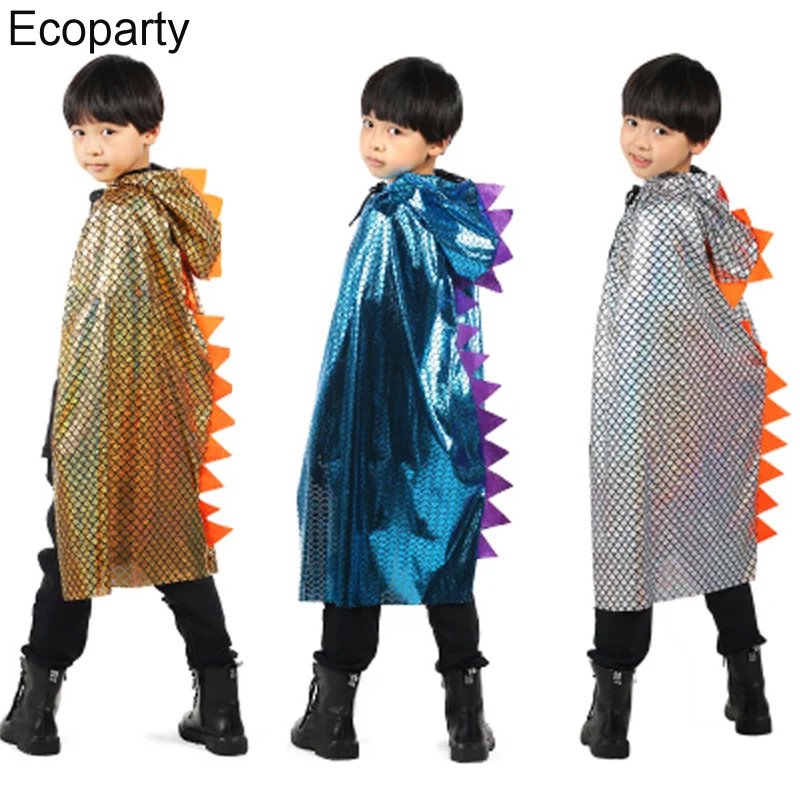 

New Children Dinosaur Cosplay Costume Cape Fancy Hooded Cloak For Girls Boys Halloween Carnival Party Dress Up Outfits For Kids
