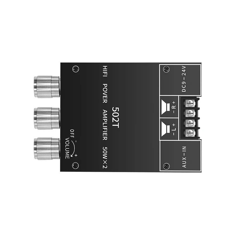 ZK-502T Audio Module Bluetooth 5.0 Audio Module 50Wx2 Wireless Power Digital AUX Amp Bass&Treble