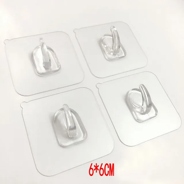 5 db Átlátszó Fogasok Önmagasztó Falhorogok Tároló Tartók A Fürdőszobában Konyhai Boton Ajtóhorgok Törölközőkhöz - Image 3