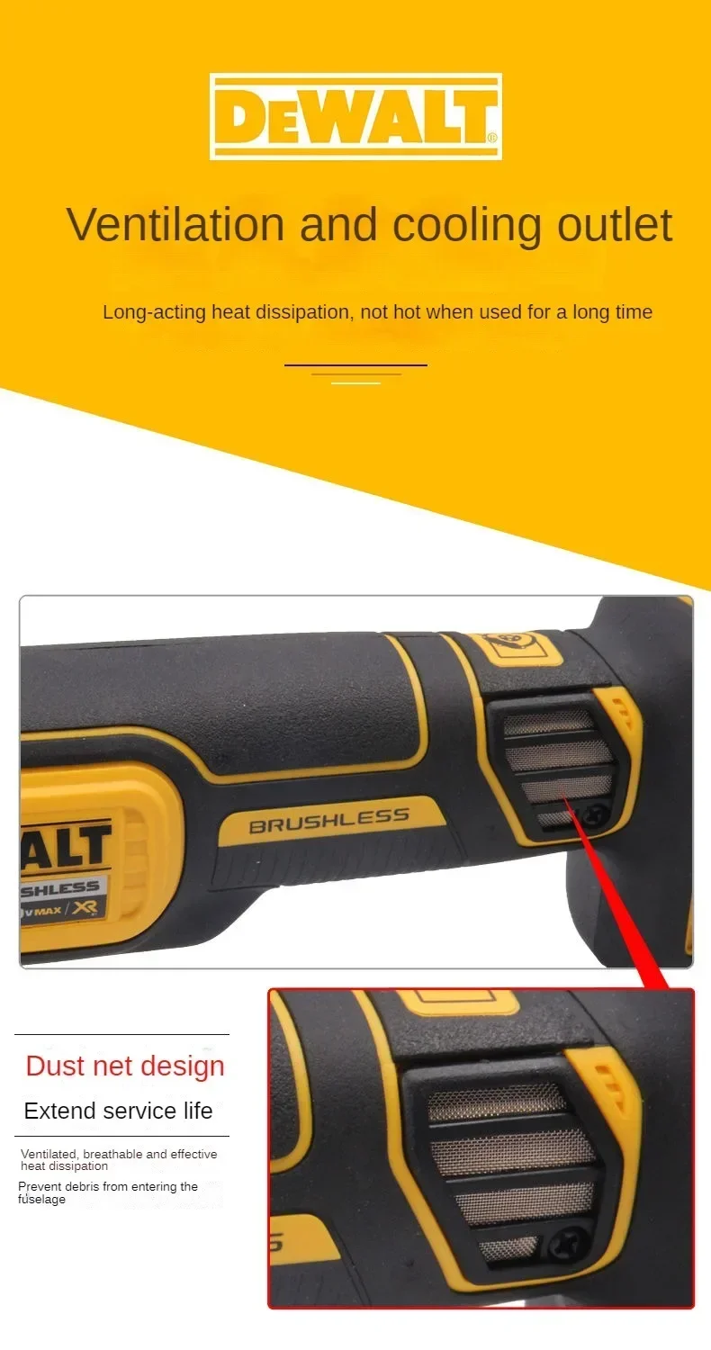 DeWalt 브러시리스 마그네틱 플로팅 금속 절단기, 연삭 및 충전 각도 연마기, Dcg405