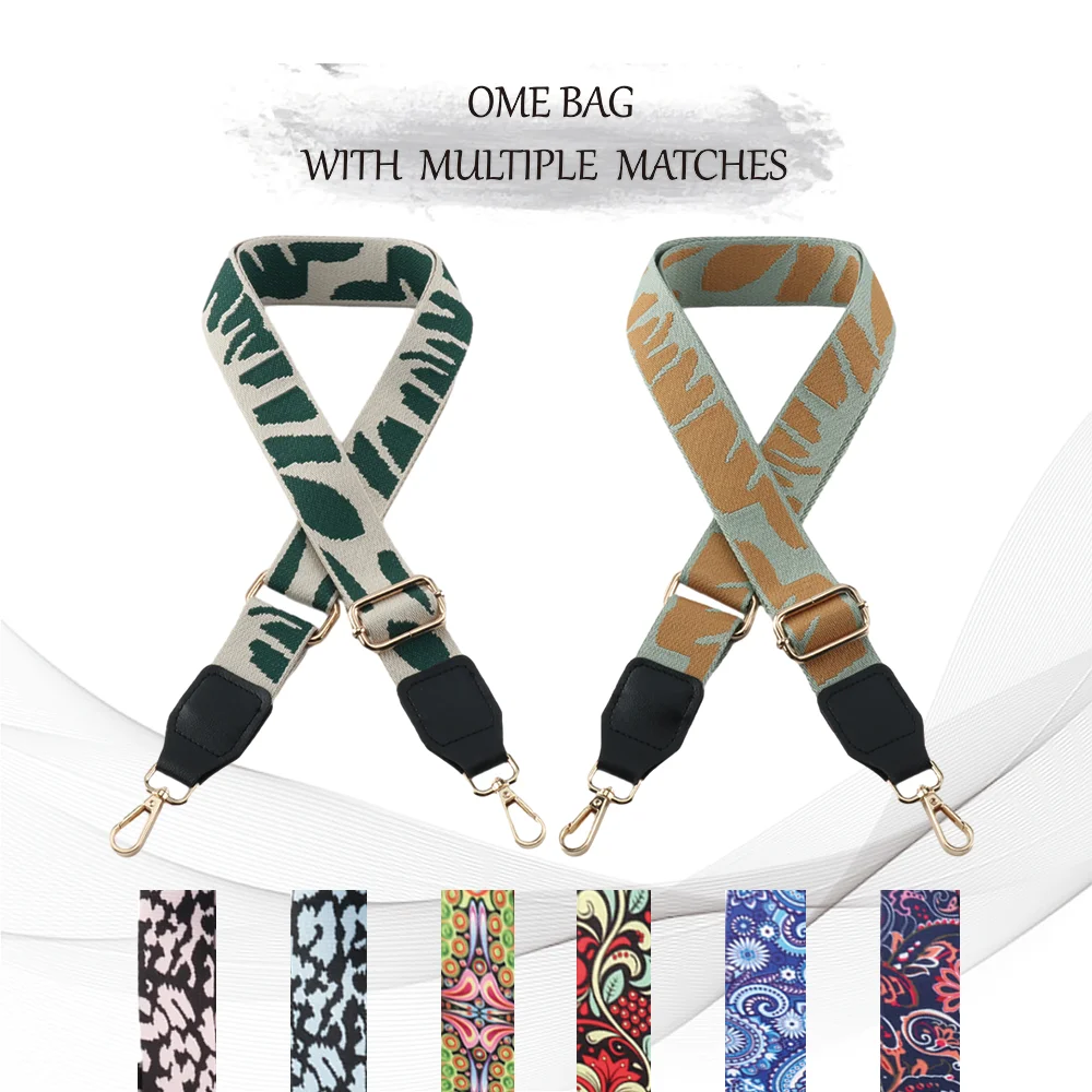 

2PCS Wider Backpack Strap Replacement Accessories Ethnic Jacquard Cotton Woven Strap Load Reducing Accessories Shoulder Strap