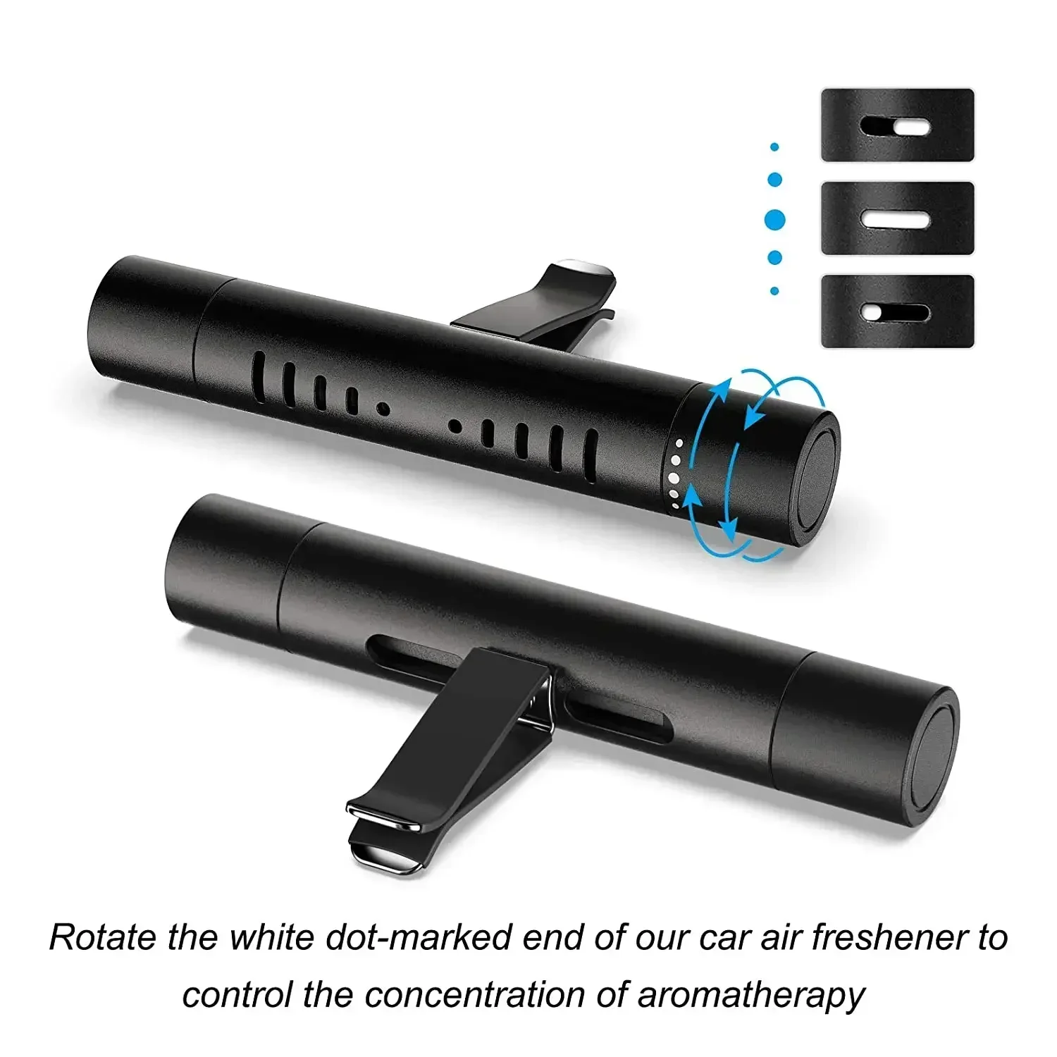 Car Air Freshener Car Fragrance Vent Clip Cylindrical Essential Oil Diffuser With 10 Refill Sticks