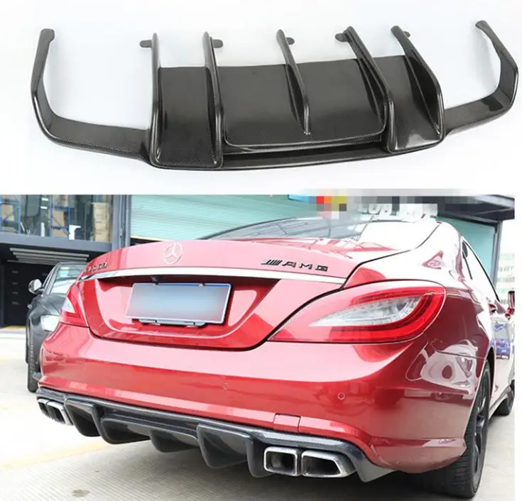 REAL CARBON FIBER REAR BUMPER TRUNK LIP SPOILER DIFFUSER For Mercedes