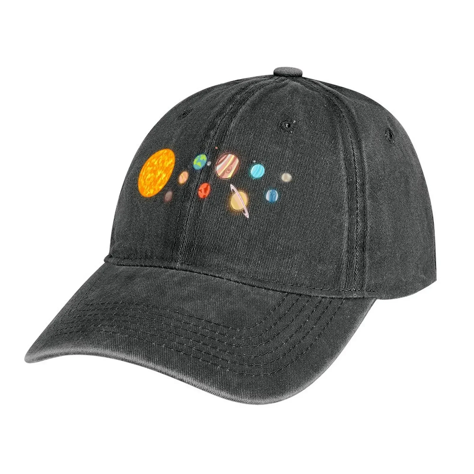 

Solar System, Planets Colour. V1 Cowboy Hat Horse Hat Kids Hat cute Beach Sun Hats For Women Men's