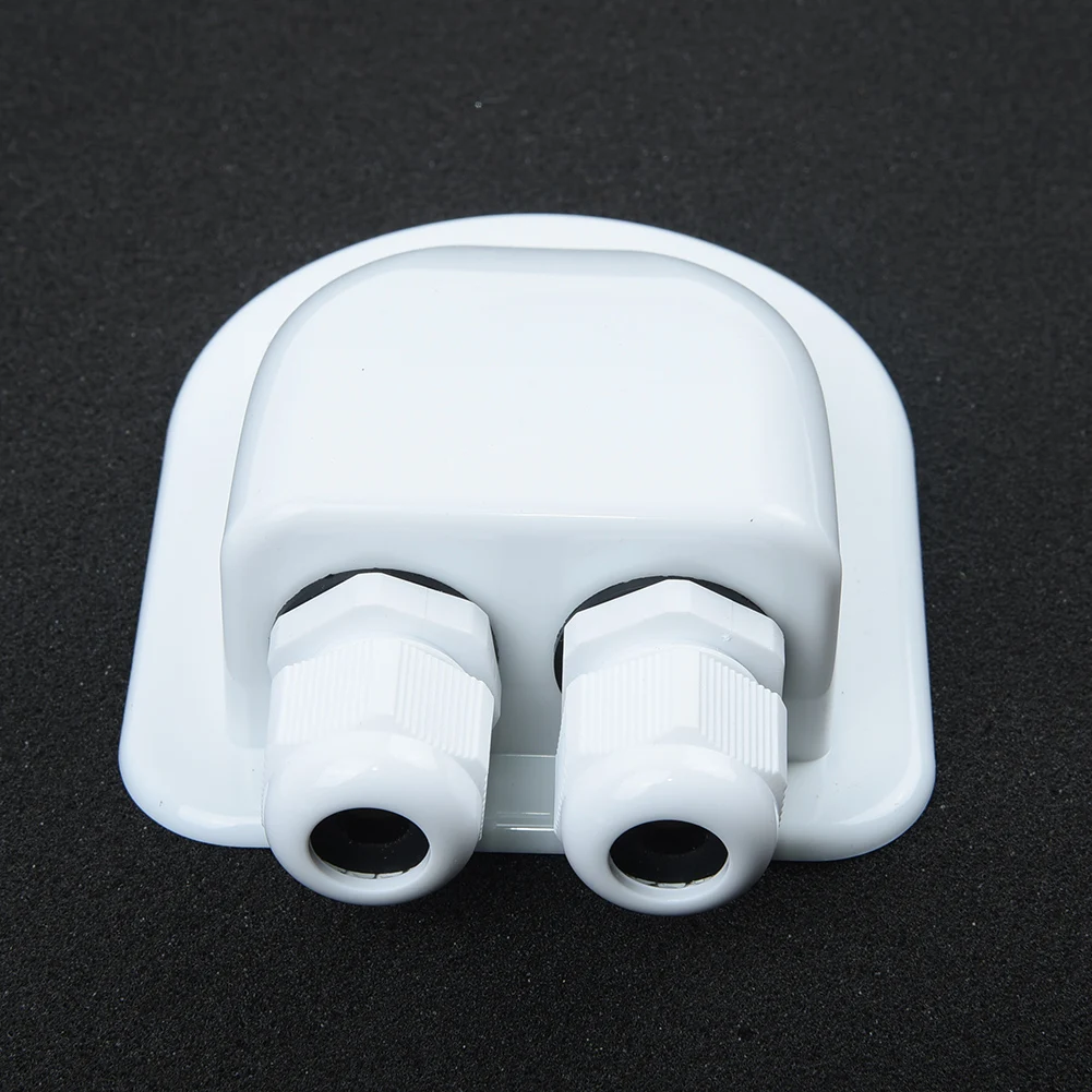 

Caravan Solar Car Junction Box Cable Entry Gland Box Roof Wire Entry Cable Connector Holder Dual Hole RV Yacht Accessories