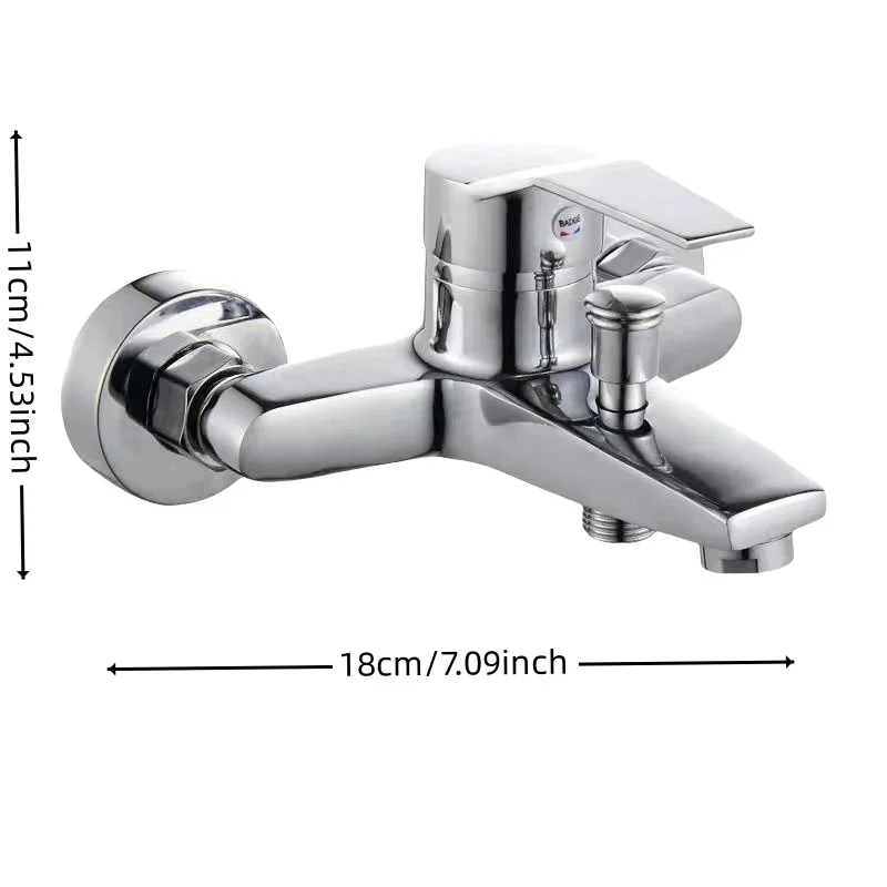 Home Bathroom Triple Shower Faucet Support Hot and Cold Water Faucet Bath Bath Mixer Valve Shower Set Bathroom Accessories 6